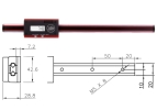 Digitales Längenmesssystem Längenmessgerät horizontal kugelgelagert 0 - 200 mm U1854701