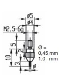 Messeinsatz Hartmetallbestückt 0,45 mm Ø