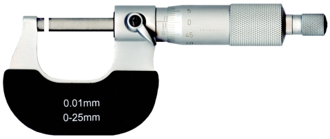 mit HM Bügelmessschraube Mikrometer 25-50 mm Messflächen DIN 863 