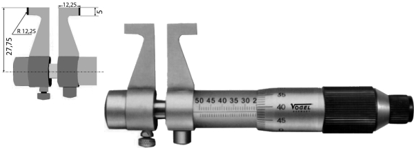 Innenmessschraube Messschieber Metrisches Präzisionsmesswerkzeug 50 75mm 