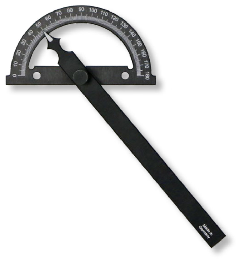 Gradmesser 180° aus Aluminium Ø 80 mm x 120 mm Gradmesser 180° aus Aluminium Ø 80 mm x 120 mm