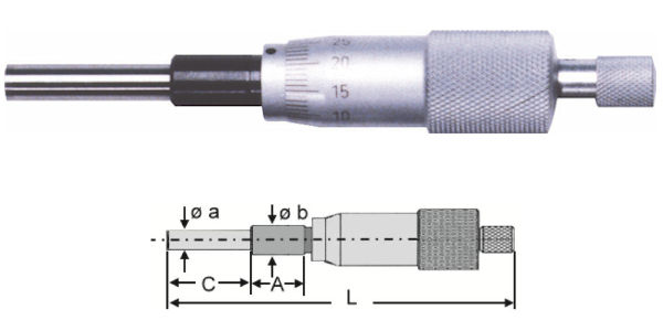 Standard Einbaumessschraube 0 - 25 mm