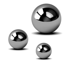 Messkugeln aus Hartmetall mit Durchmesser 1 mm bis 25 mm in Stufung 0,5 / 1,0 mm und einer Ø-Toleranz von +/-0,001mm. , Größere Durchmesser oder Zwischenmaße auf Anfrage.